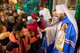 фото Митрополит Євлогій очолив Різдвяні богослужіння в Сумах