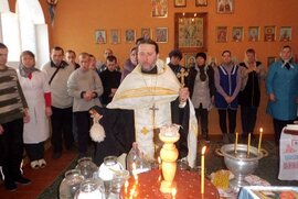 фото Чин малого освячення води відбувся в Білопільському будинку-інтернаті