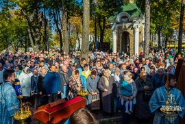 фото В день Покрова Богородиці сумчани молились на місці зруйнованого Покровського храму