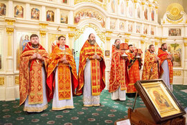 фото Престольне свято в день пам'яті мучеників Адріана і Наталії в Троїцькому архієрейському соборі