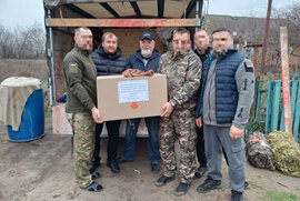 фото Лебединський благочинний здійснив поїздку до українських захисників на Запорізький напрямок