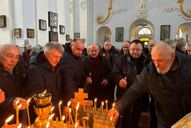 фото У день Стрітення Господнього в Охтирці звершено панахиду за загиблими воїнами-афганцями