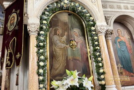 фото Благовіщенська радість у дні Страстної седмиці: архіпастирське богослужіння та дієве милосердя в Сумах