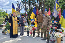 фото У річницю загибелі воїна Андрія Бабенка в Охтирці вшанували пам'ять Героя