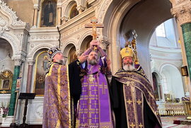 фото У Сумах відбулися святкові богослужіння з нагоди свята Винесення Чесних Древ Хреста Господнього